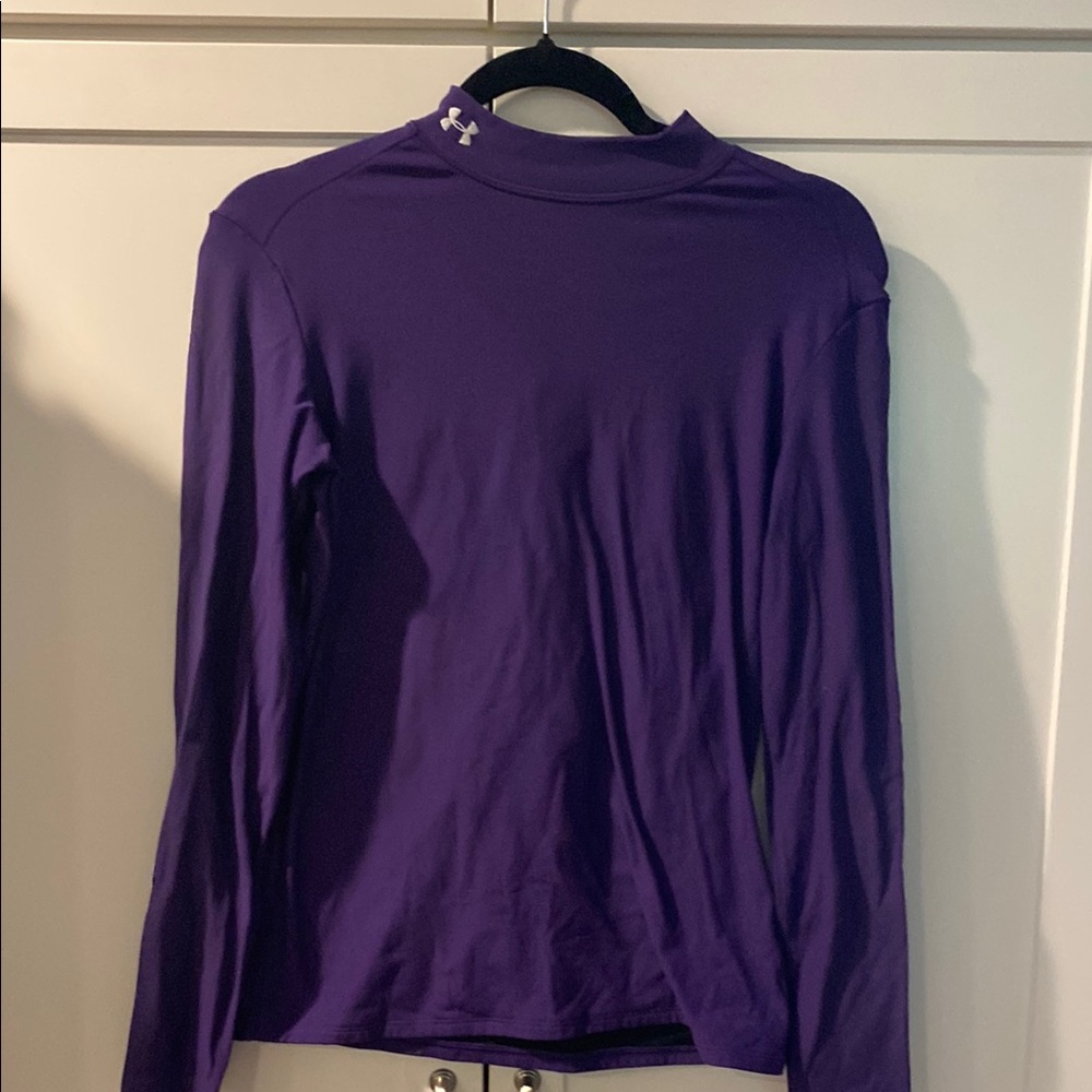 Under Armour Purple Fitted Long Sleeve Tee